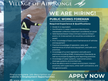 Photo for Village of Air Ronge – Public Works Foreman